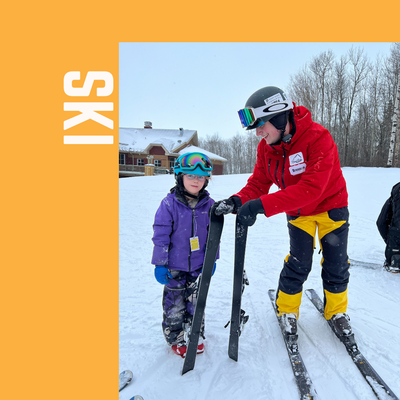 Tube N Teach SKI Ages 6-12 yrs - Option A: Lesson, pass and rentals