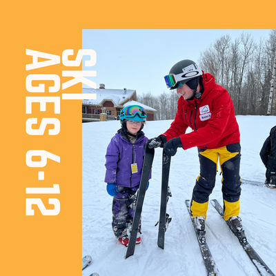 Tube N Teach SKI Ages 6-12 yrs - Option C: Lesson & pass only